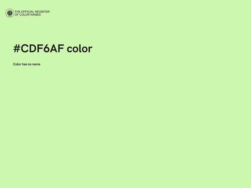 #CDF6AF color image