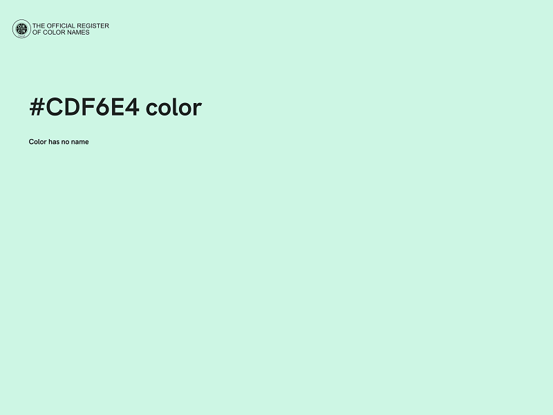 #CDF6E4 color image