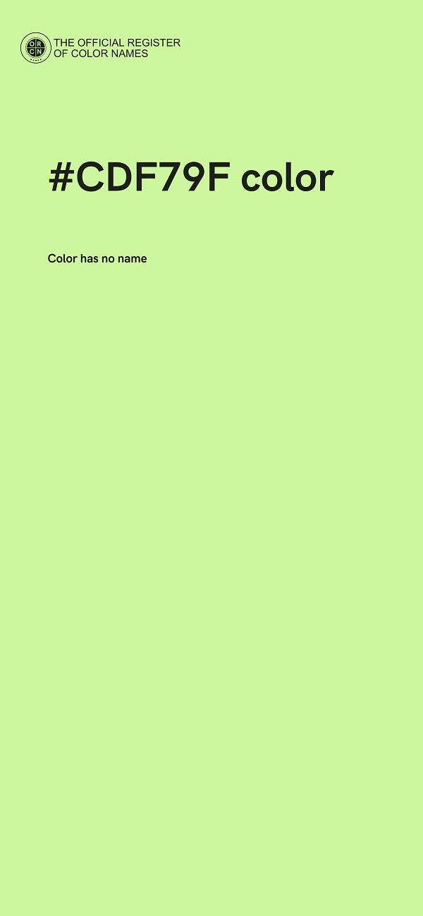 #CDF79F color image