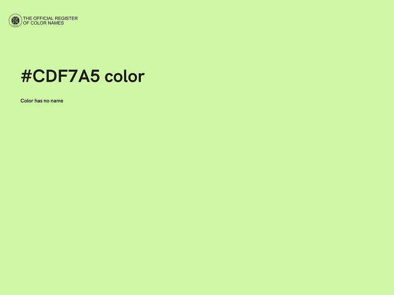 #CDF7A5 color image