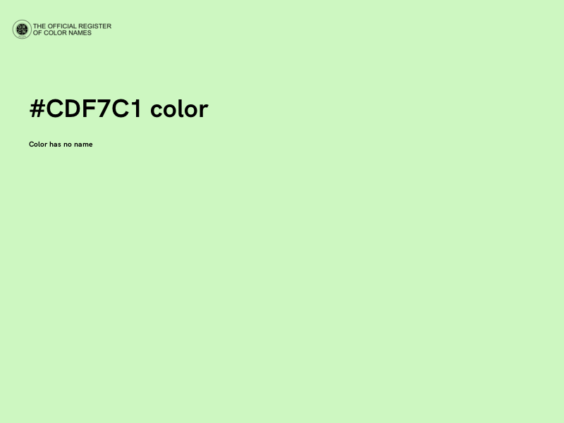 #CDF7C1 color image