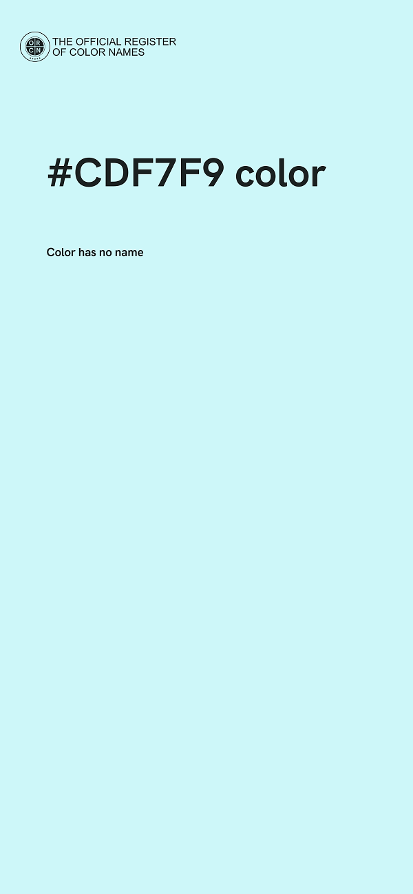 #CDF7F9 color image