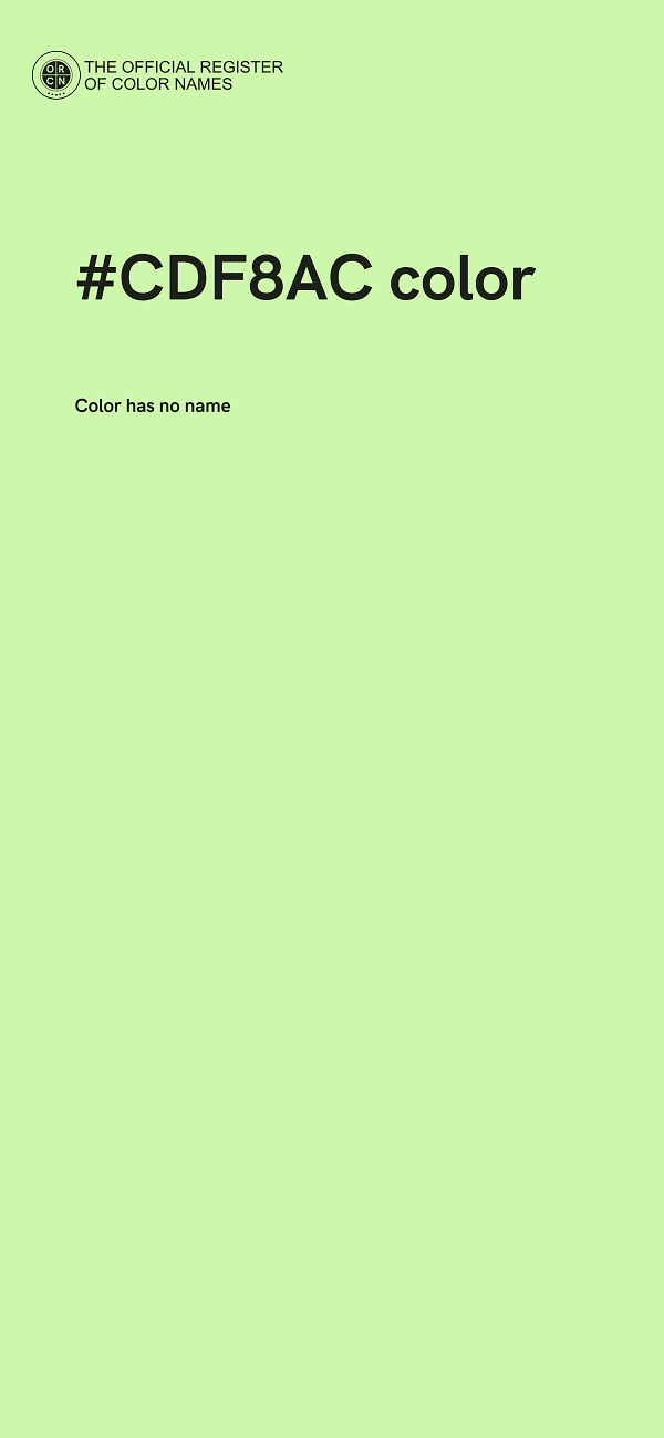 #CDF8AC color image