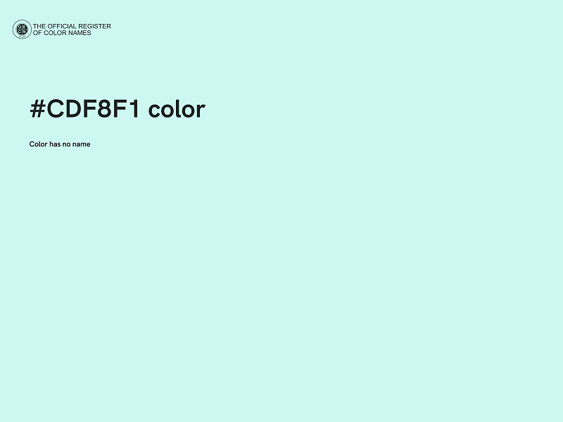 #CDF8F1 color image