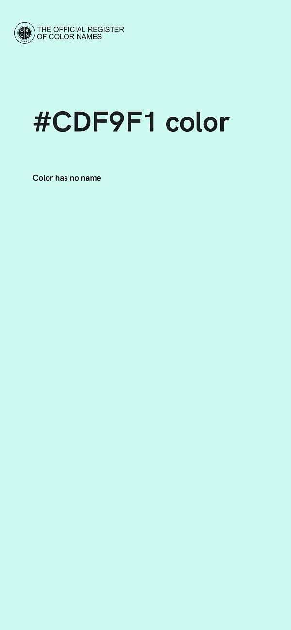 #CDF9F1 color image