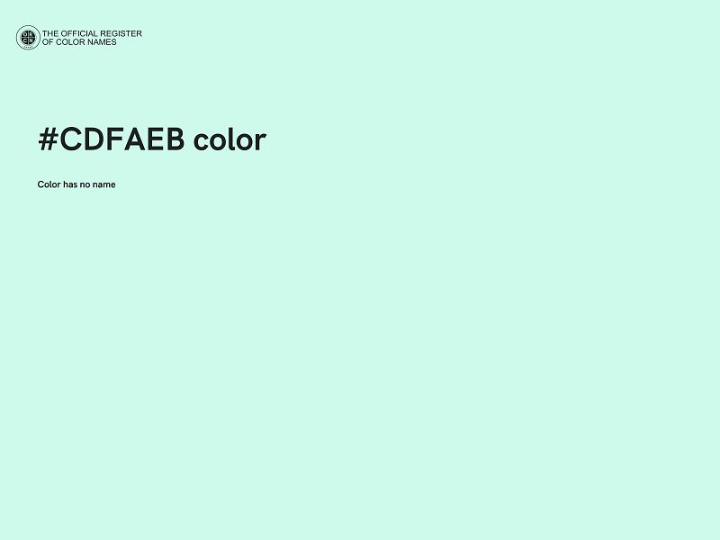 #CDFAEB color image