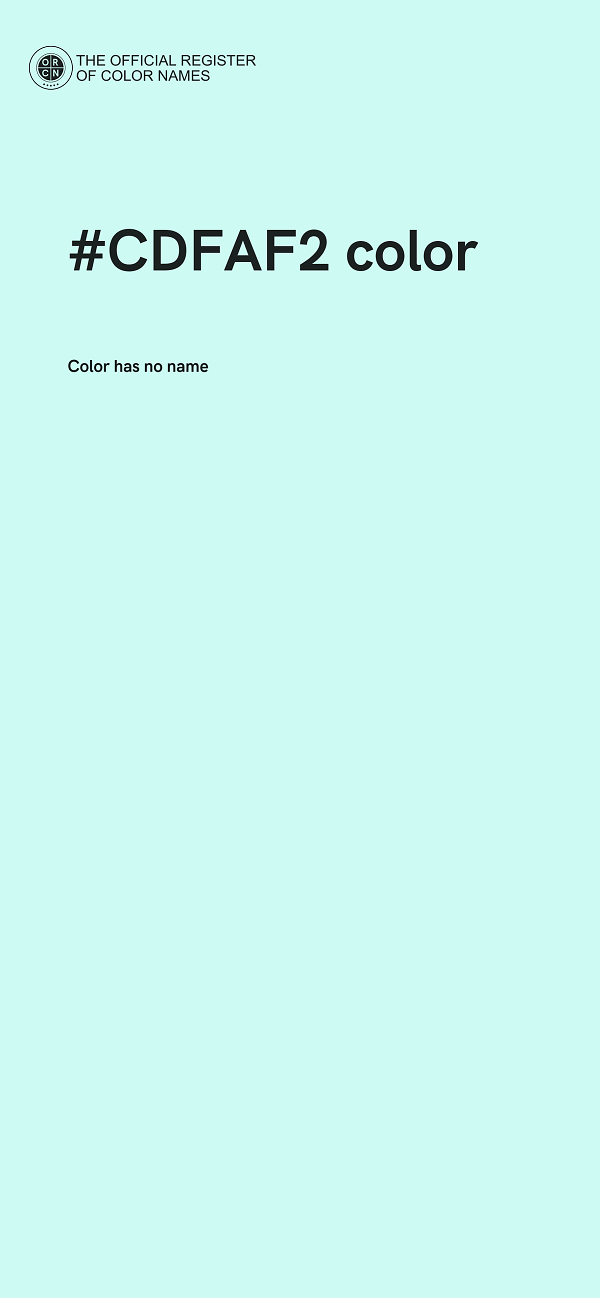 #CDFAF2 color image