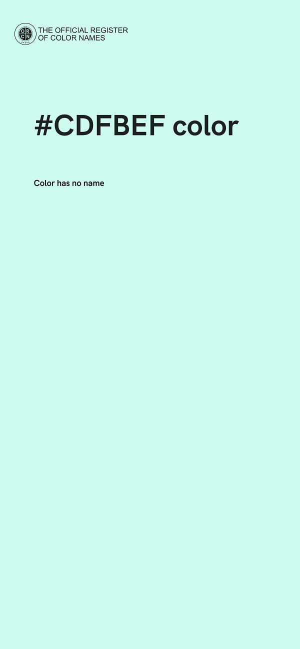 #CDFBEF color image