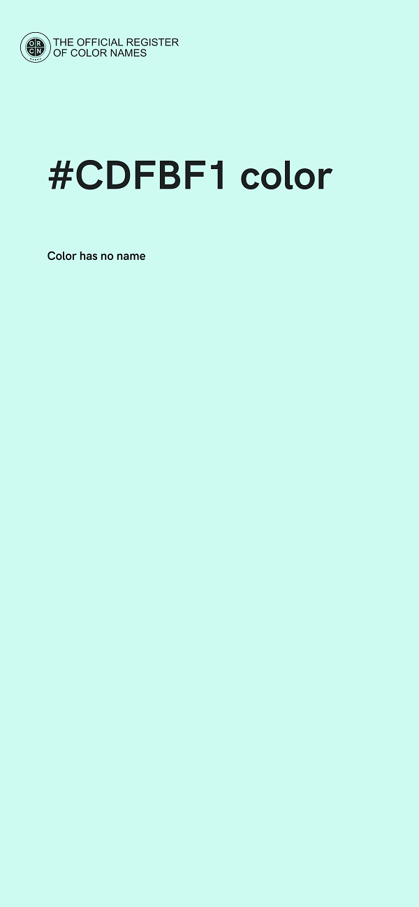 #CDFBF1 color image