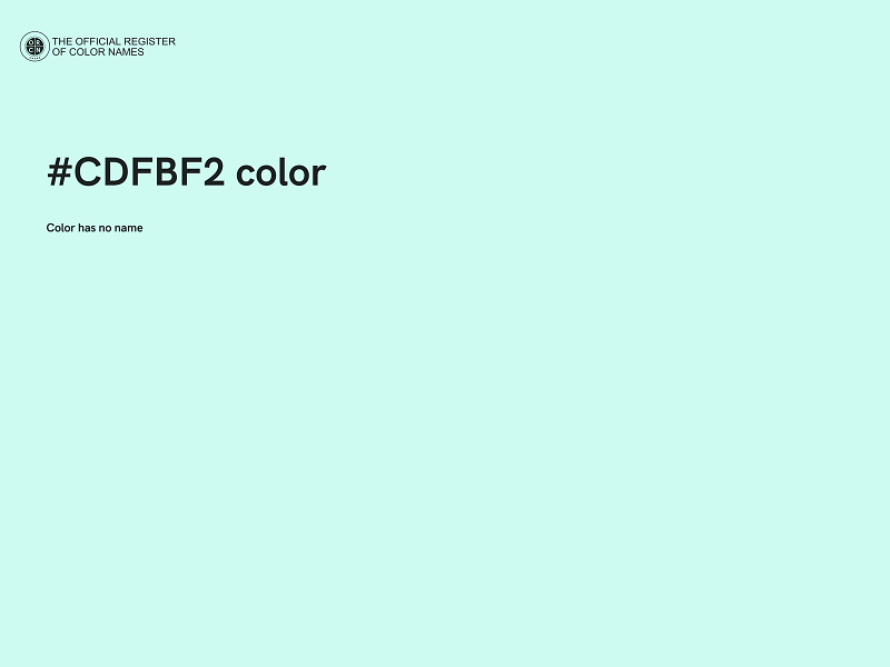 #CDFBF2 color image