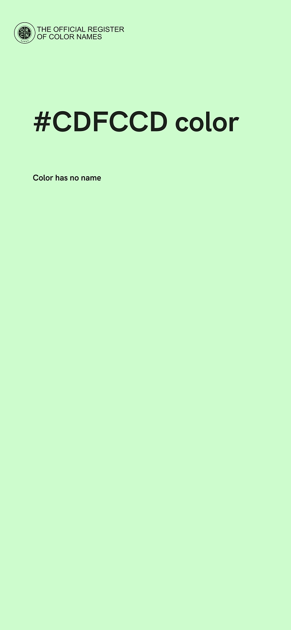 #CDFCCD color image