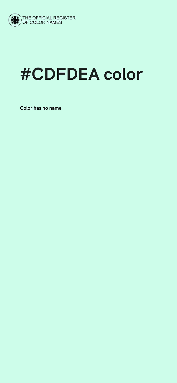 #CDFDEA color image