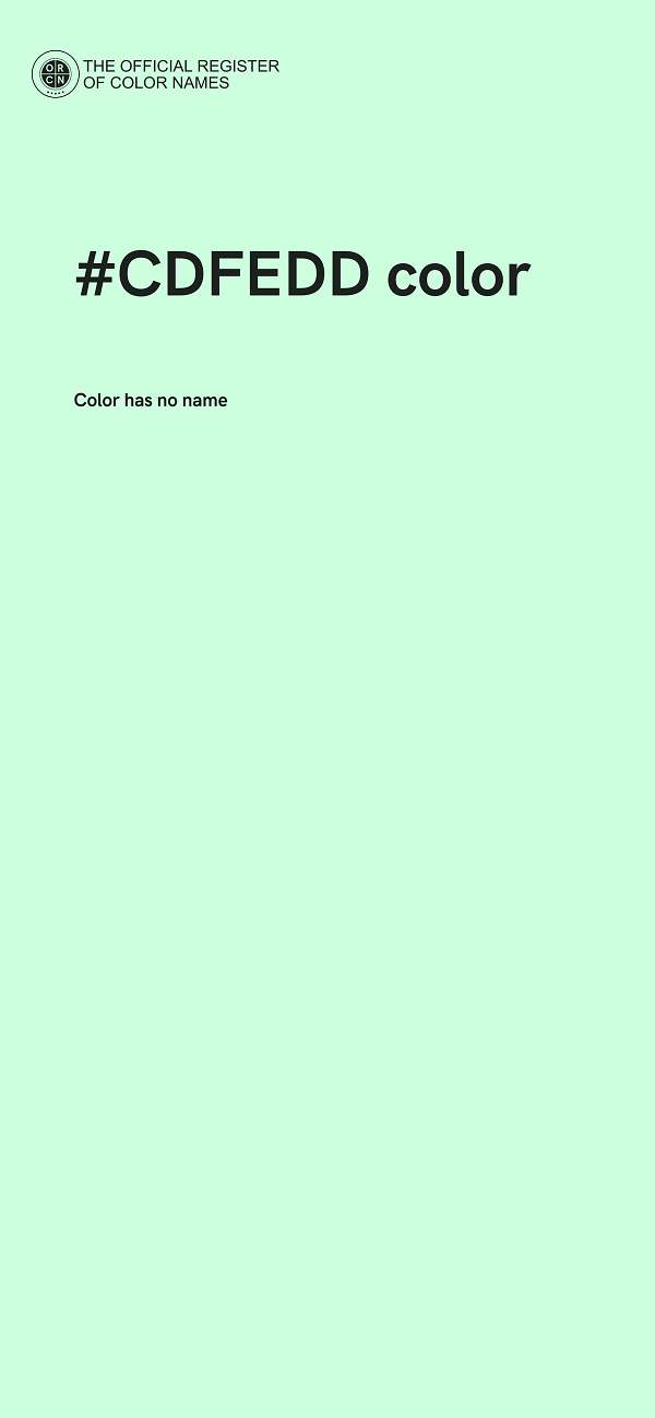 #CDFEDD color image