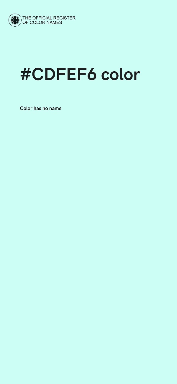 #CDFEF6 color image