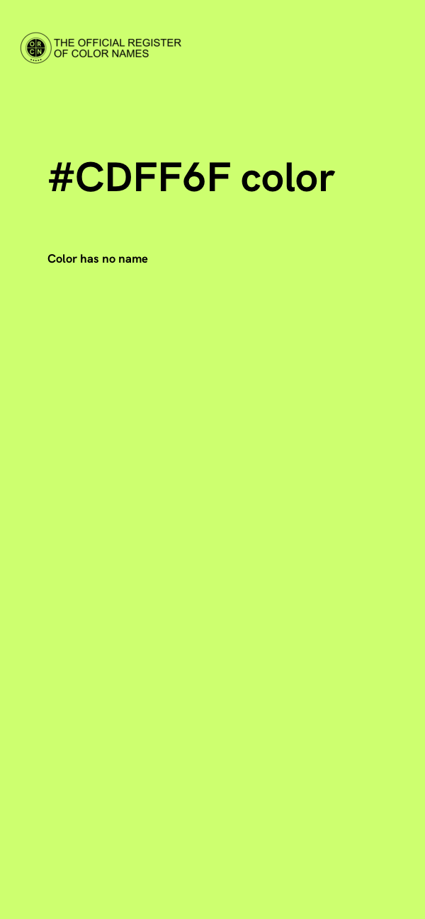 #CDFF6F color image