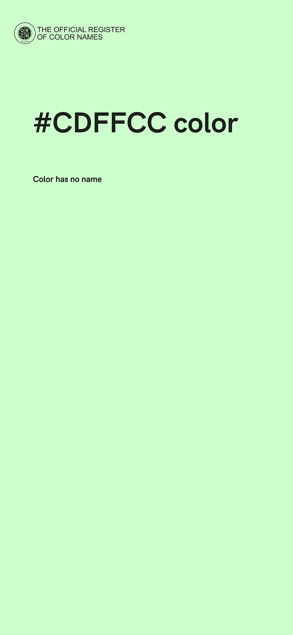 #CDFFCC color image