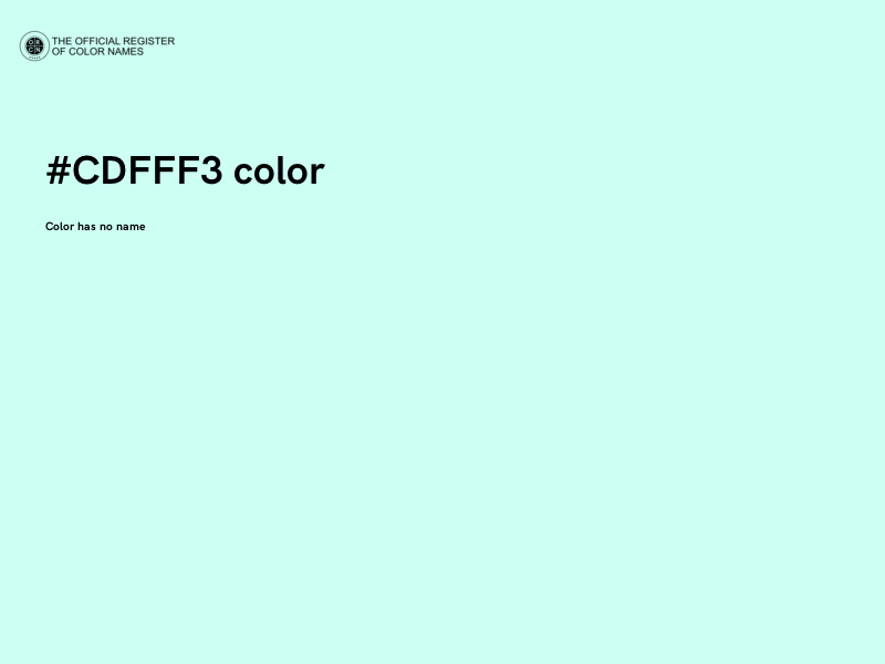 #CDFFF3 color image