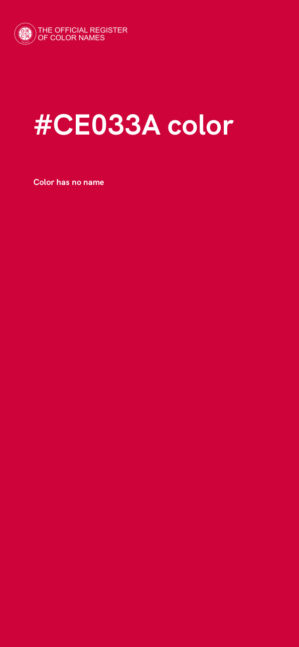 #CE033A color image
