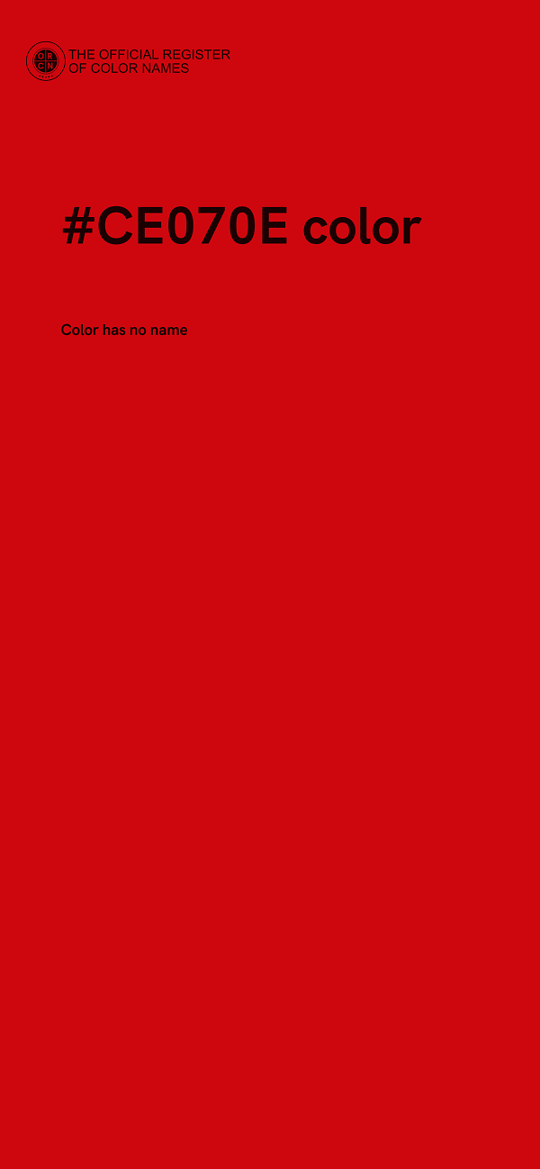 #CE070E color image
