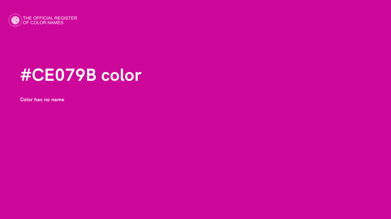 #CE079B color image