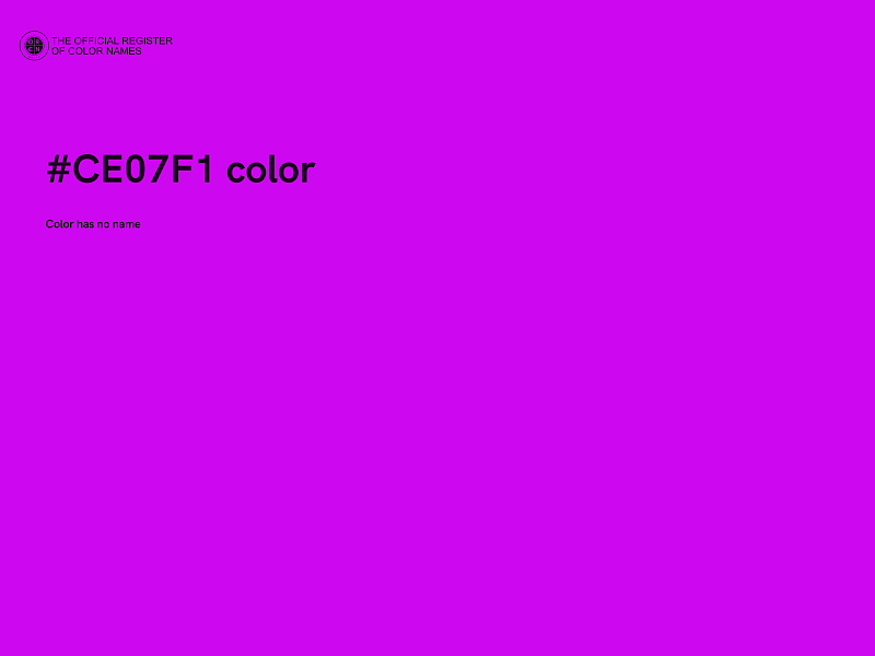 #CE07F1 color image