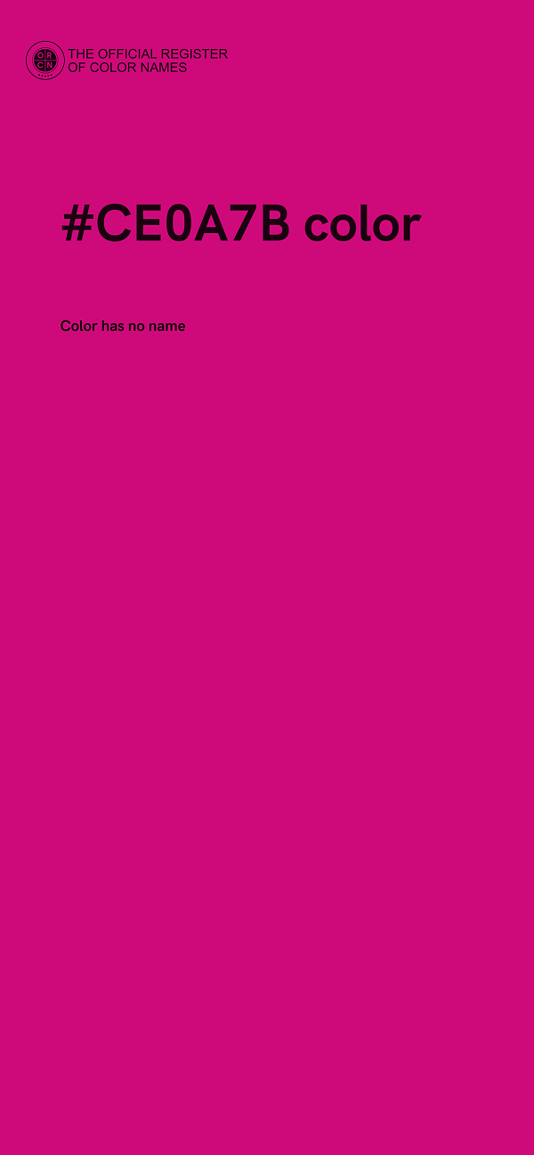 #CE0A7B color image