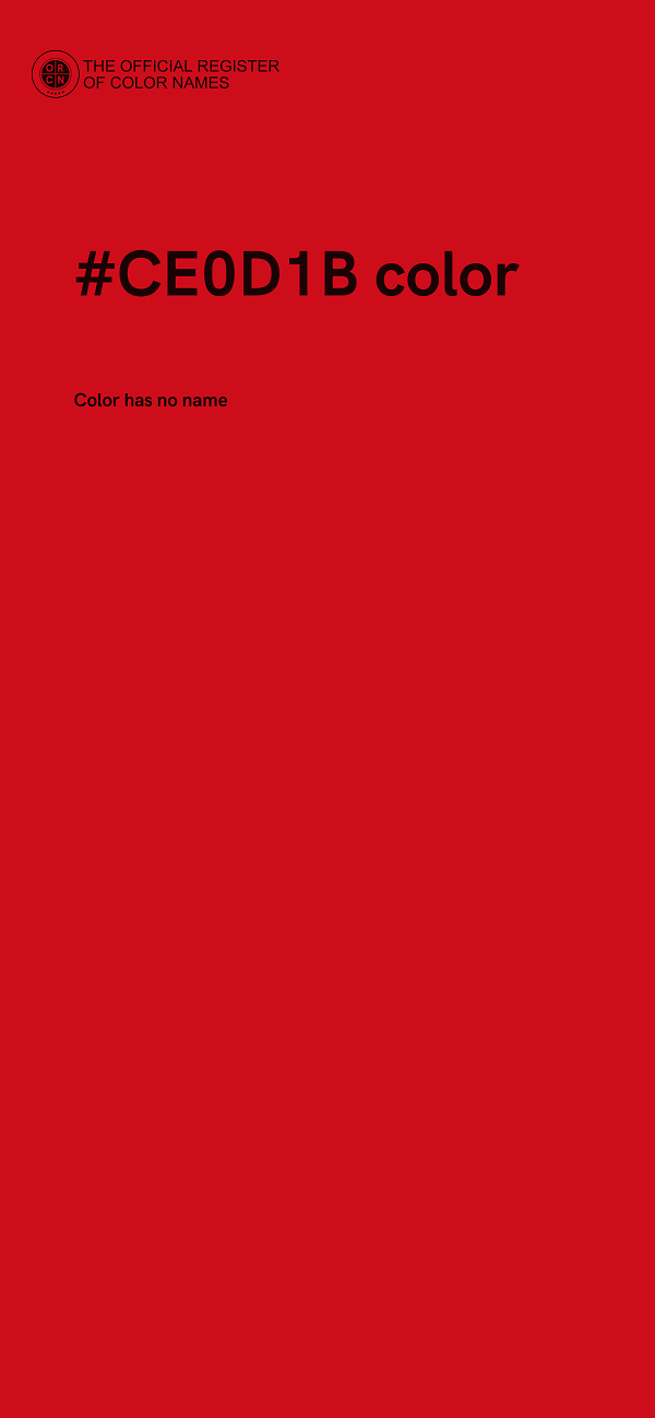 #CE0D1B color image