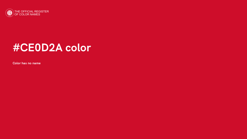 #CE0D2A color image