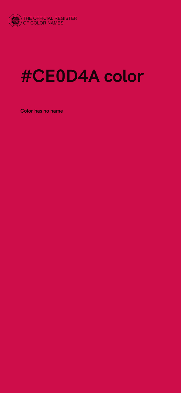 #CE0D4A color image