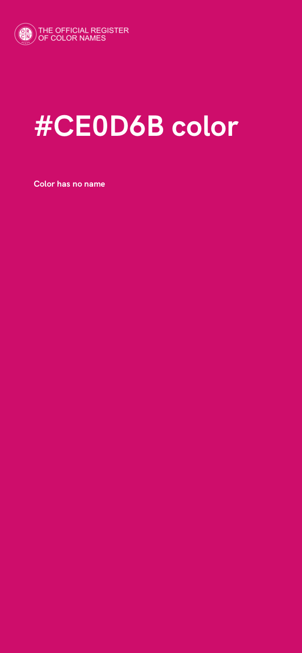 #CE0D6B color image