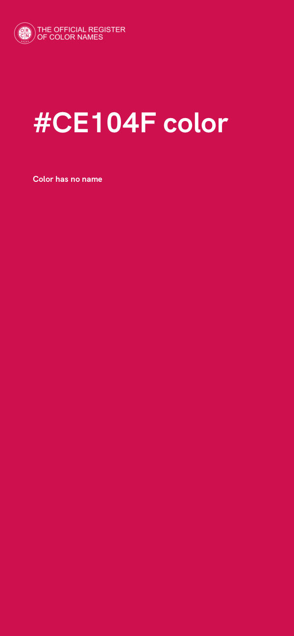 #CE104F color image