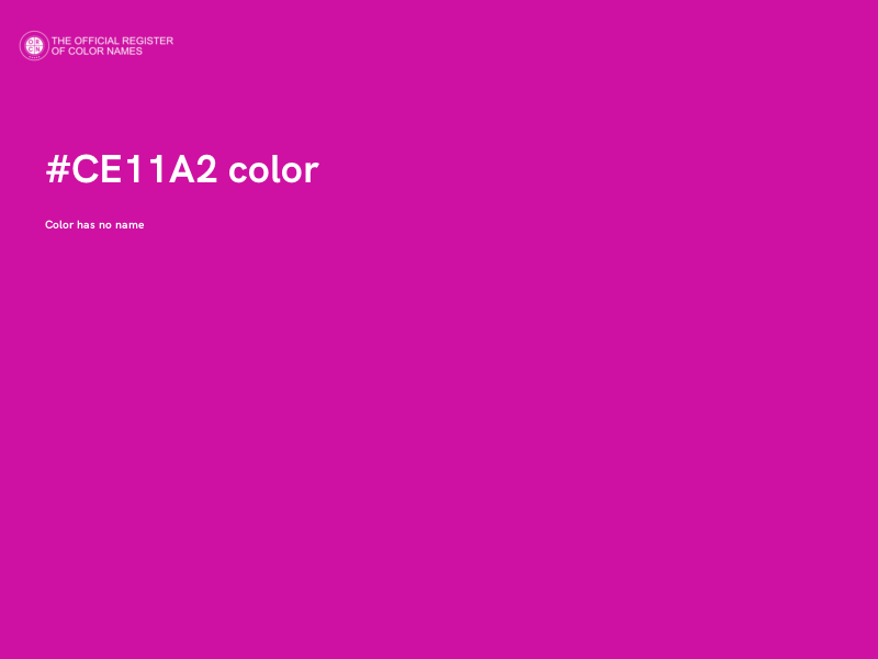 #CE11A2 color image