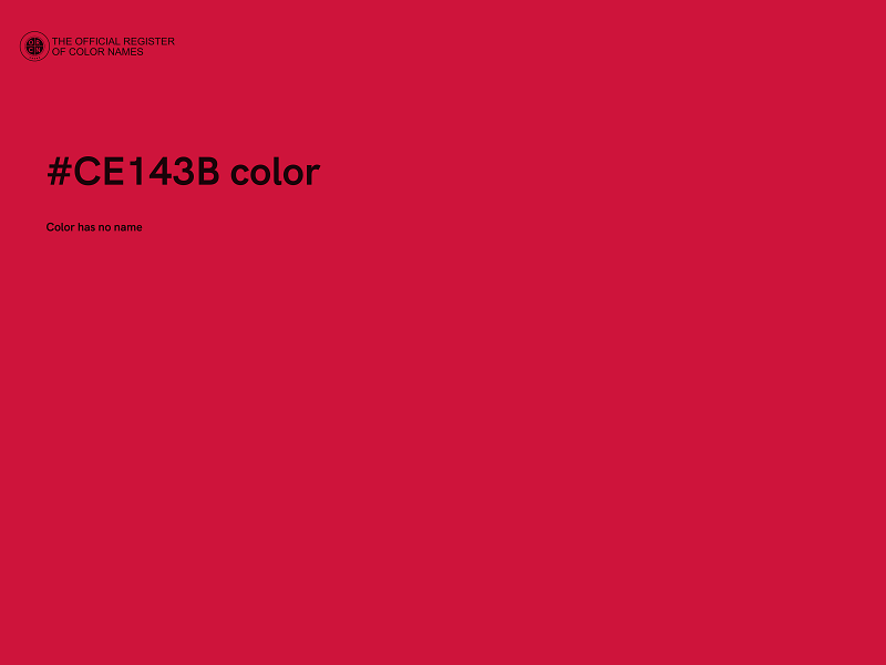 #CE143B color image