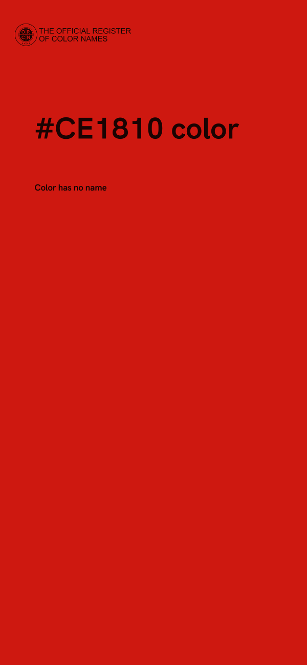 #CE1810 color image
