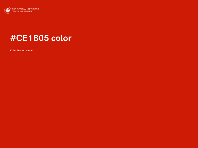 #CE1B05 color image