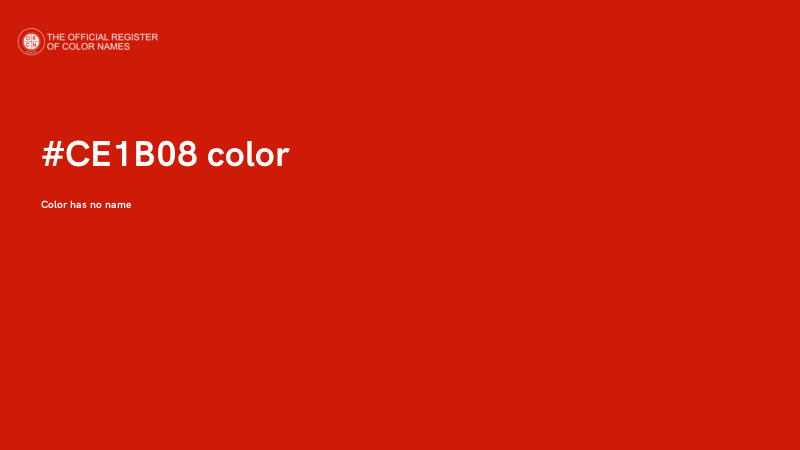 #CE1B08 color image