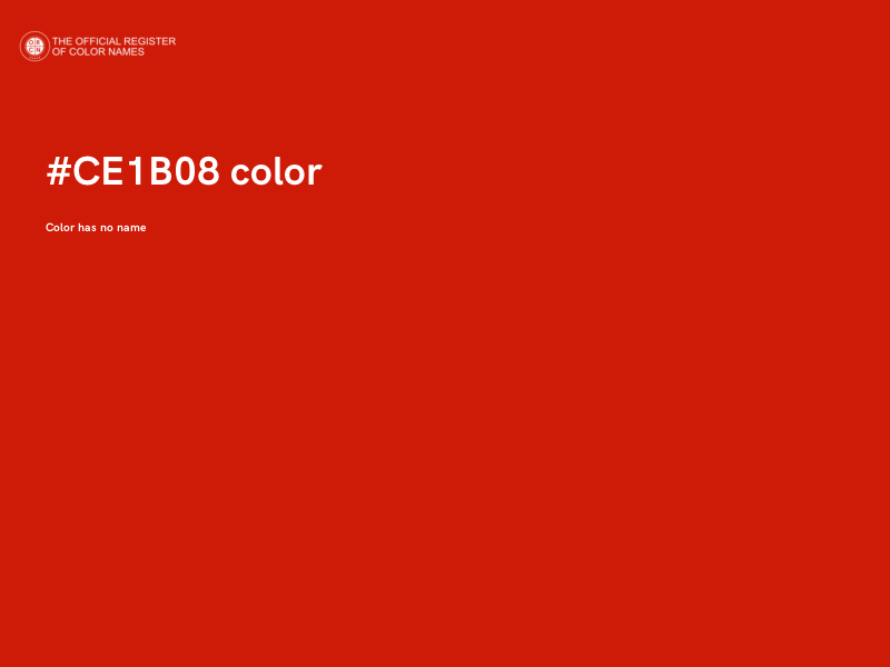 #CE1B08 color image