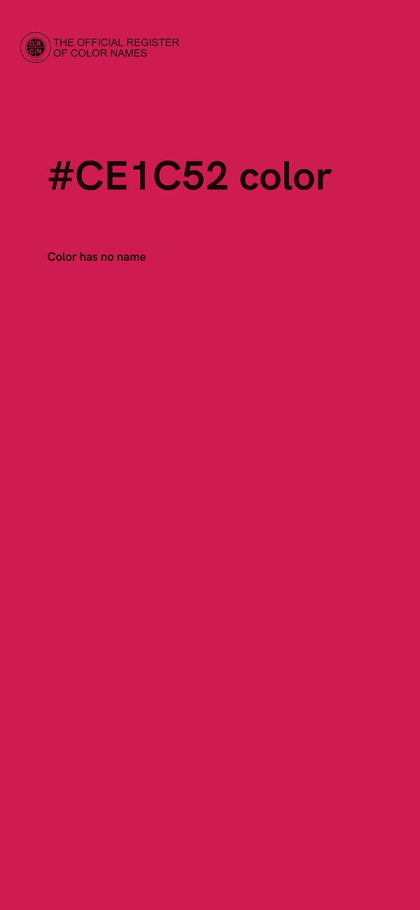 #CE1C52 color image