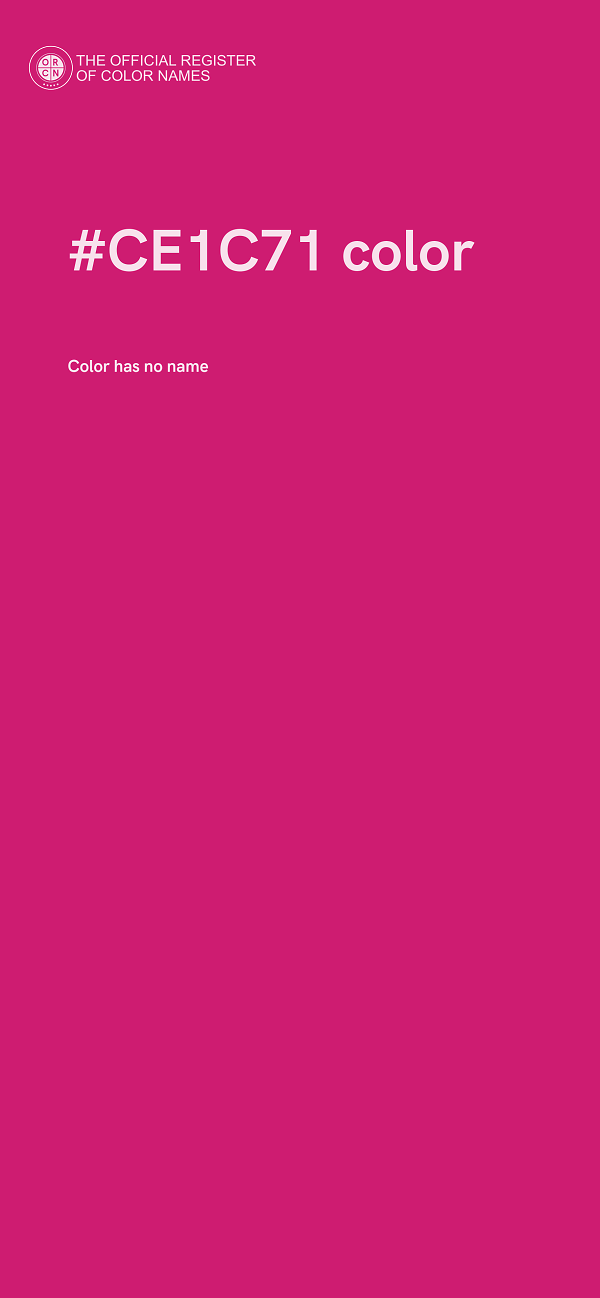#CE1C71 color image