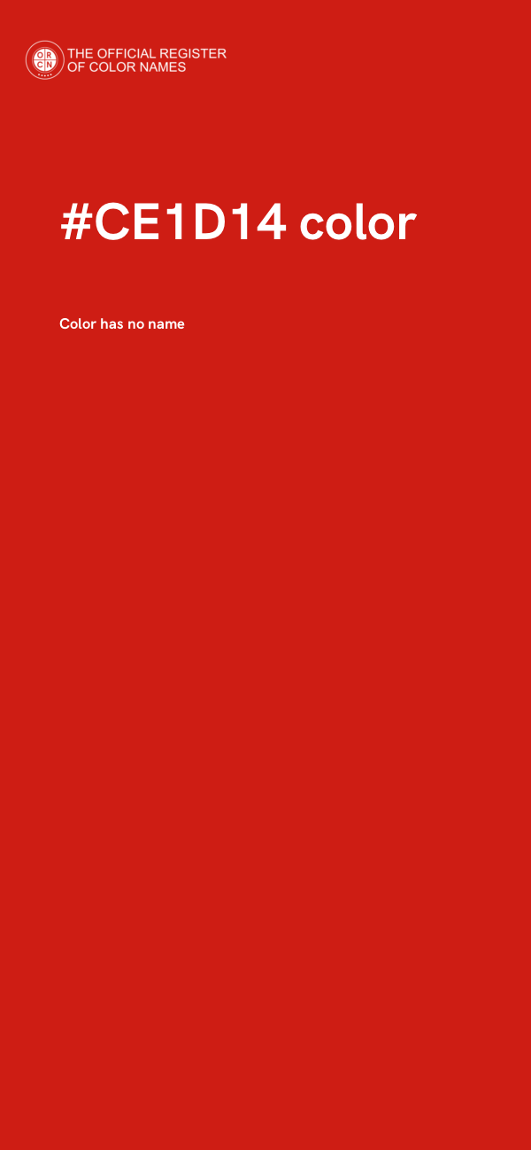 #CE1D14 color image