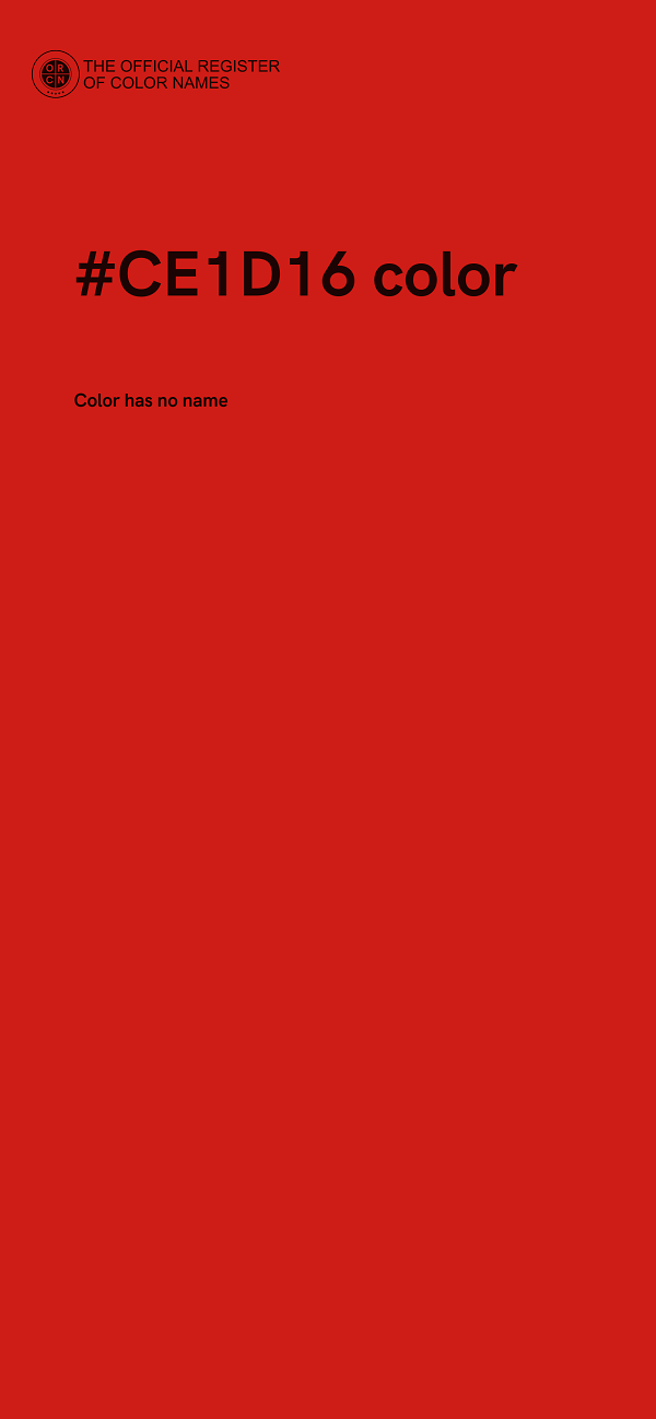 #CE1D16 color image