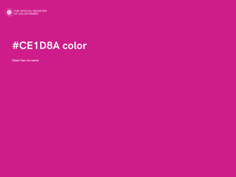 #CE1D8A color image
