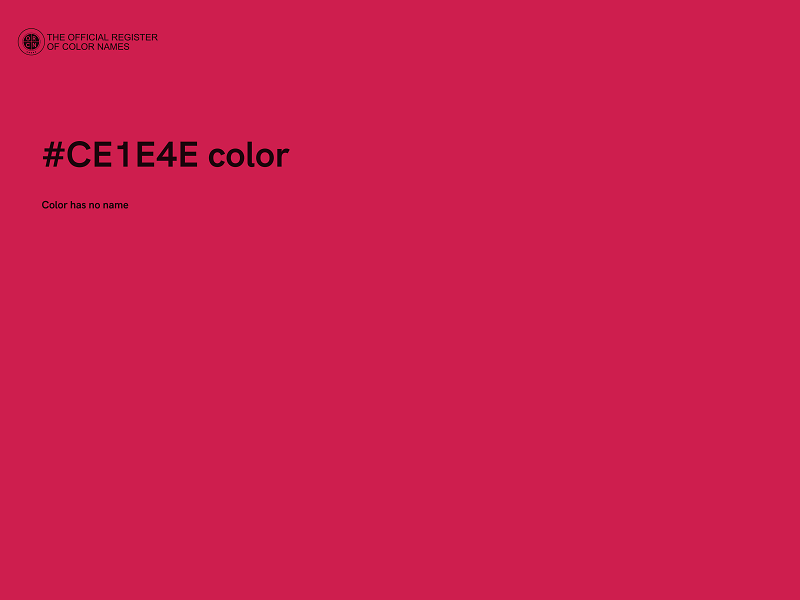 #CE1E4E color image