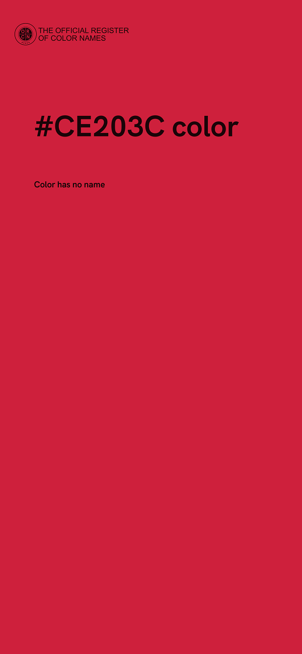 #CE203C color image