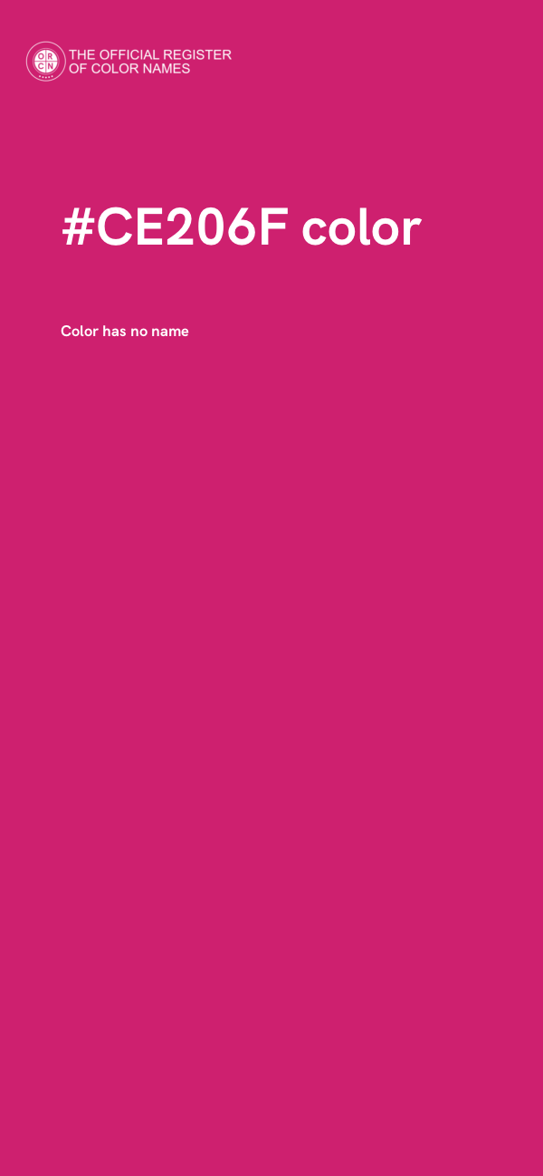 #CE206F color image