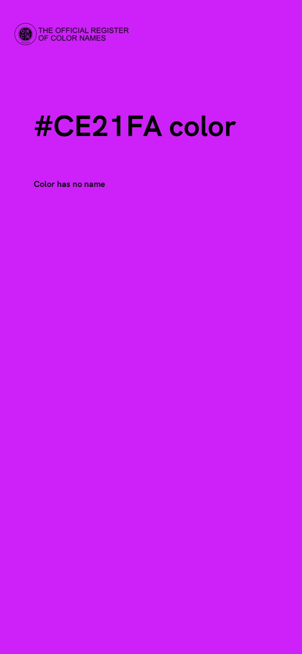 #CE21FA color image