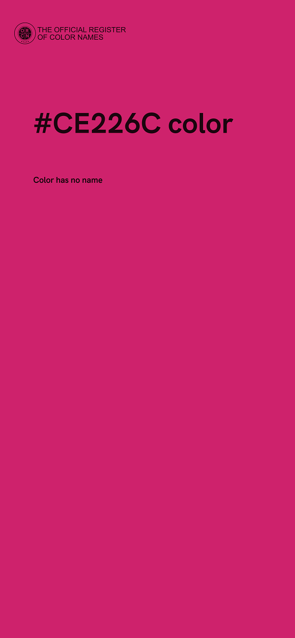 #CE226C color image