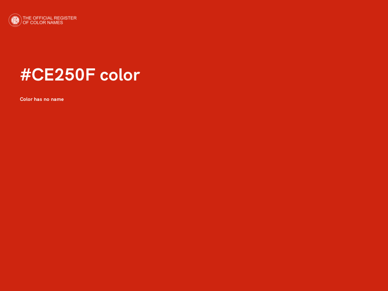 #CE250F color image