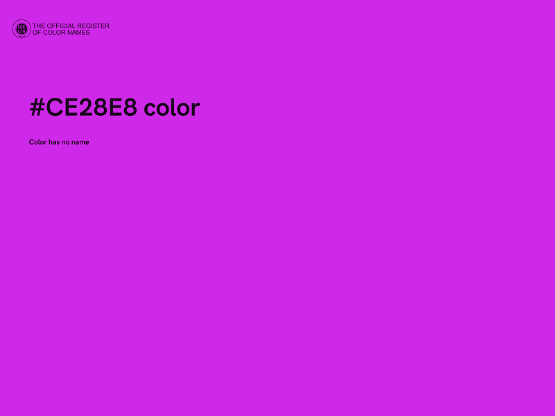 #CE28E8 color image