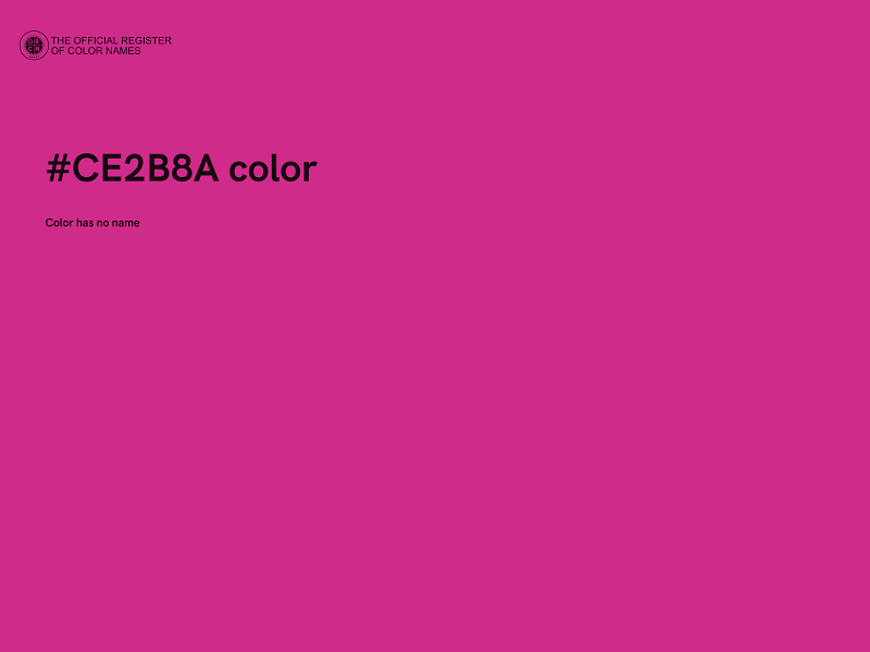 #CE2B8A color image
